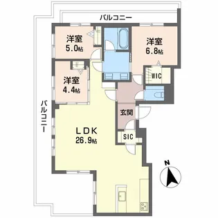 ブルーハート7【4階】の間取り