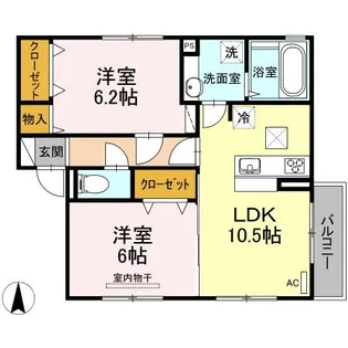 ヴィラコートII【1階】の間取り