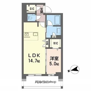 シャーメゾンステージ中央通り【5階】の間取り