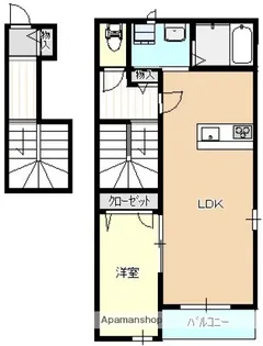 アール江波南【2階】の間取り