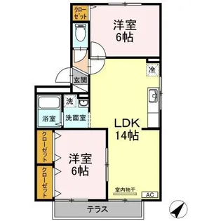 ドミール中尾【1階】の間取り