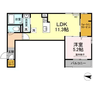 グランテリア楽々園W【3階】の間取り