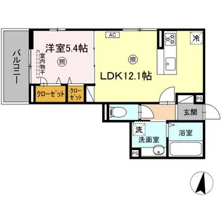 ラココル【3階】の間取り