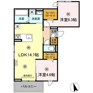リートネージュ【2階】の間取り