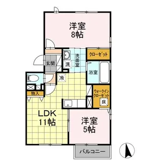 KIMIKOC棟【1階】の間取り