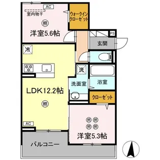 セジュールピア吉島【2階】の間取り