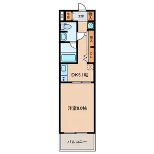 新白島東亜ビル【6階】の間取り