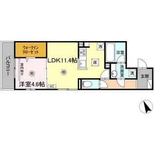 CAMPANELLA舟入南【1階】の間取り