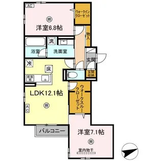 ヴィラルーチェ祇園【1階】の間取り