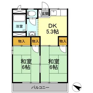 コーポ藤元【203号室】の間取り