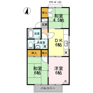 セジュール田中【2階】の間取り