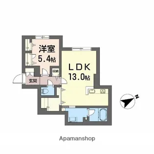 カーサ・アチェロ【1階】の間取り