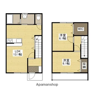 リトルWⅤ【1号室】の間取り