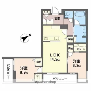 ALLUME【4階】の間取り