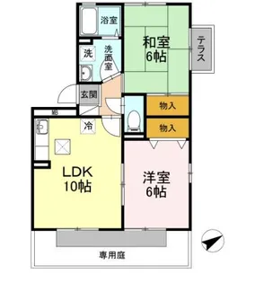 フローラ西山本【1階】の間取り