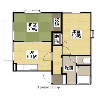 フォブール川本【2階】の間取り