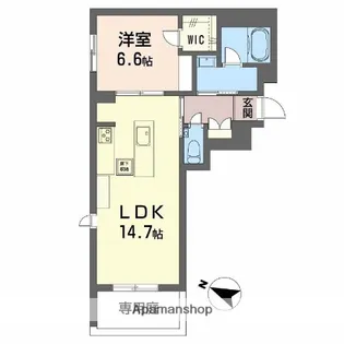 CASA ニックスⅤ【1階】の間取り