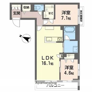 CASA ニックスⅤ【3階】の間取り