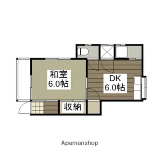 倉本アパート19号【2階】の間取り