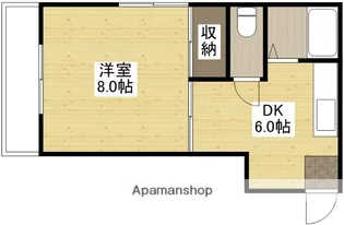 ハイム西旭【4階】の間取り