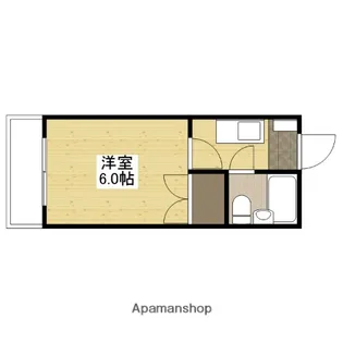 セブン田中ビル【6階】の間取り