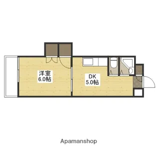 中田ビル三篠【7階】の間取り