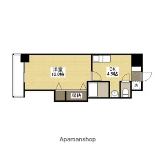 1DKの間取り画像