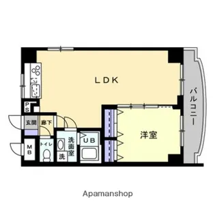 サンビレッジ段原【6階】の間取り