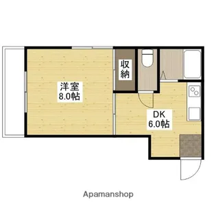ハイム西旭【4階】の間取り