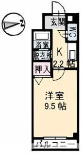 メゾンフローラ【2階】の間取り