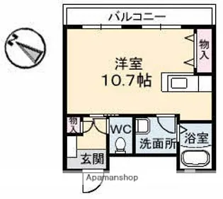 C.C.COURT五日市駅前【3階】の間取り