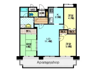 パブリコーポ鈴が台S【3階】の間取り