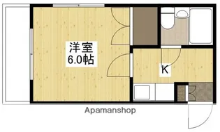 グリーンハイツ観音【3階】の間取り