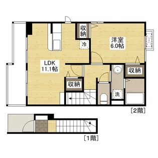 レジデンスフリーデ【2階】の間取り