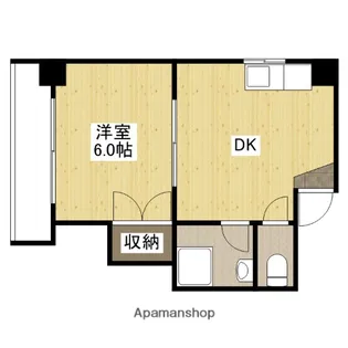 1975BLDG.昭和町 (旧第2下野ビル)【5階】の間取り