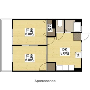 江島マンション【4階】の間取り