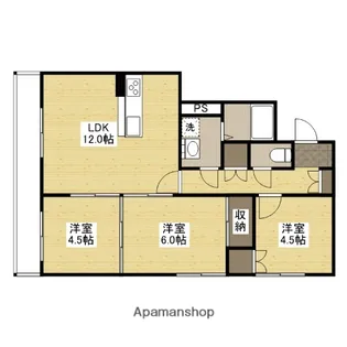 カンファタブルⅡ【304号室】の間取り