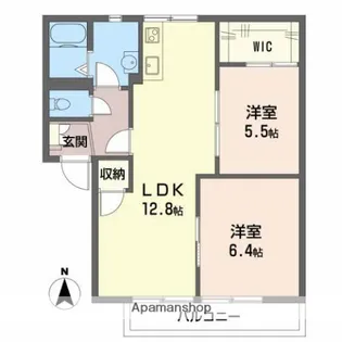 フレグランス高取【1階】の間取り