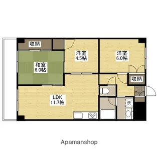 シャルマン財官Ⅰ【4階】の間取り