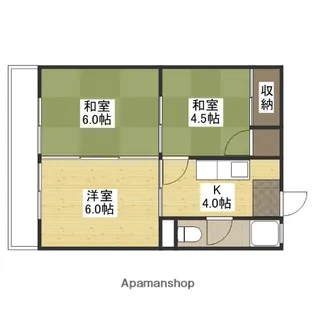 大宮グリーンハイツ【3階】の間取り