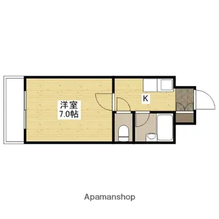 1Kの間取り画像