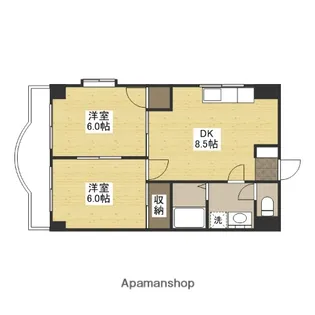 シャトレ祇園【3階】の間取り