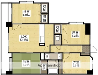 マンションリバーハンズ【7階】の間取り