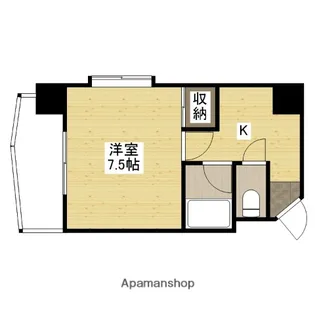 アーバン田部Ⅲ【6階】の間取り