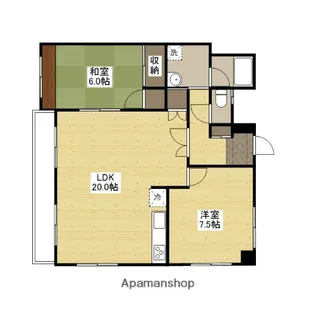 楠原パークビル【6階】の間取り