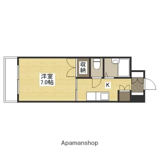 ルミネ東白島【8階】の間取り