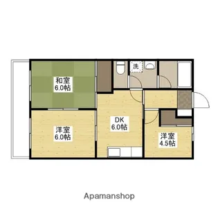 タウン東雲【4階】の間取り