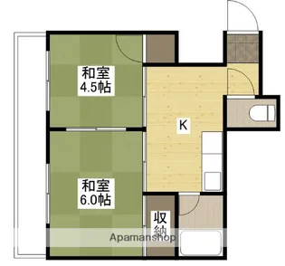 秋田マンション【3階】の間取り