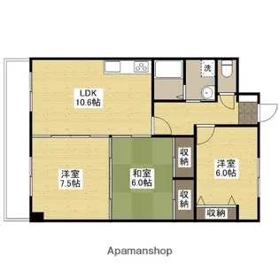 パークヒルズ5番館【4階】の間取り