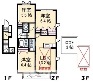グレースK’Sアベニュー A棟【2階】の間取り